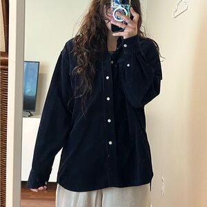 Navy Blue Corduroy Shirt